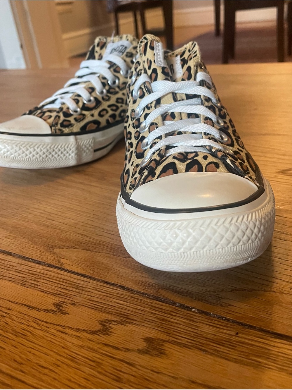 Converse Chuck Taylor All Star Leopard Print Low Top Sneakers - Brown/Black